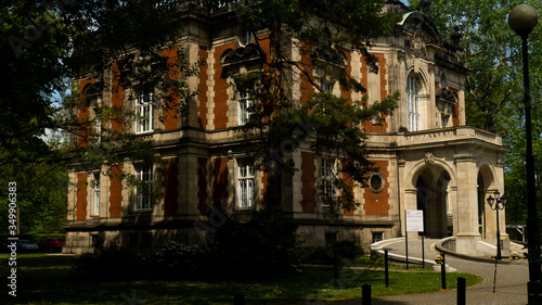 
View of the historic building called the Bachelor's House (Little Versailles) in the Świerklaniec Park