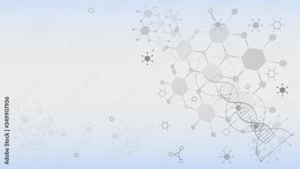 DNA molecules for Hi-tec interface white abstract digital technology ,vector illustration DNA molecules for Hi-tec interface white abstract digital technology ,vector illustration
