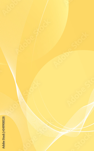 yellow motion wave  and round layout cover 