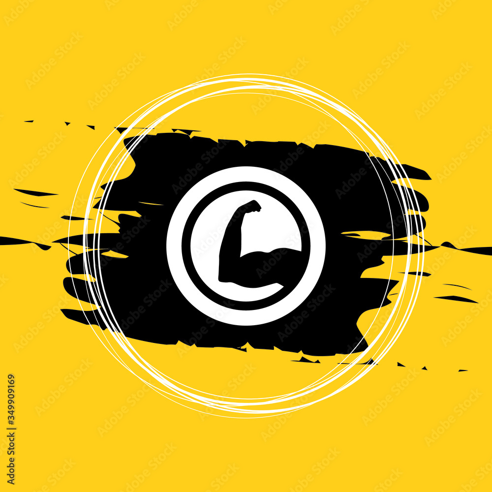 Fototapeta premium Strong Icon, Biceps Icon Vector Illustration Eps10