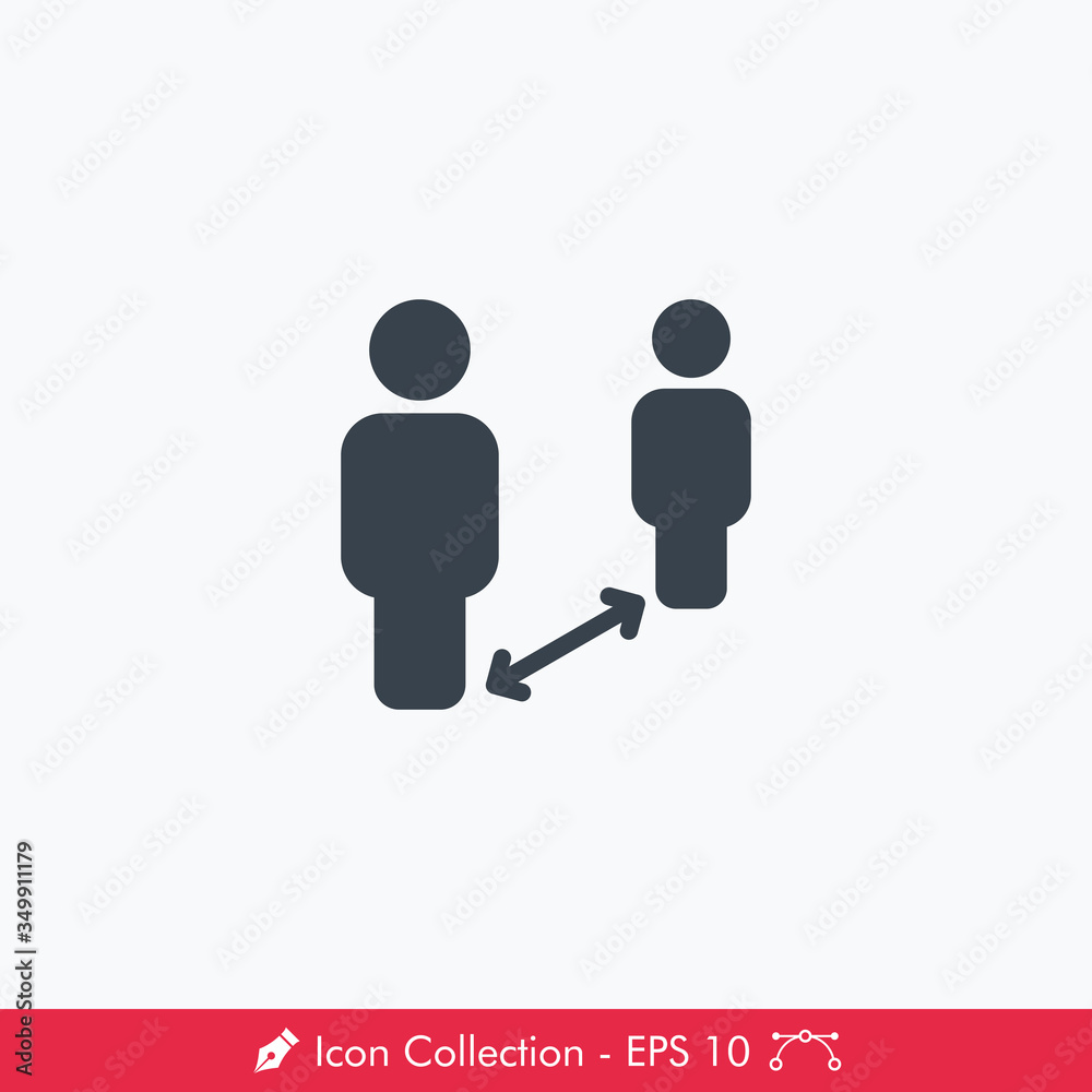 Physical / Social Distancing Icon / Vector Physical / Social Distancing Icon / Vector