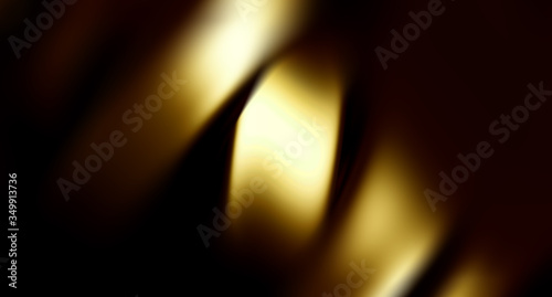 Gold background. Three-dimensional gold matte elements on a dark background. 3D rendering.