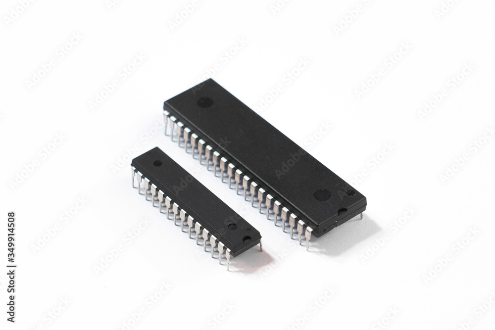 Microchip dip panel isolated on white background Microchip dip panel isolated on white background