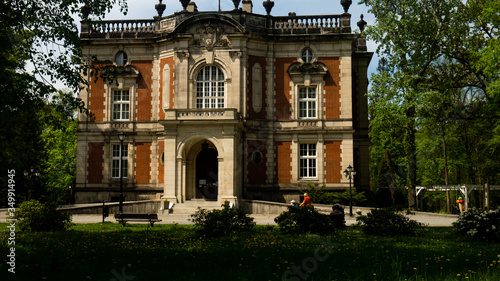 View of the historic building called the Bachelor's House (Little Versailles) in the Świerklaniec Park