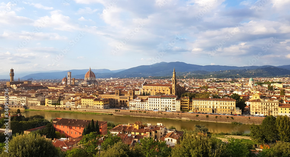Panoramic view of the city of Florence in Italy