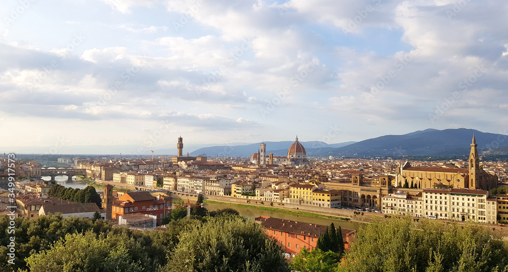 Panoramic view of the city of Florence in Italy