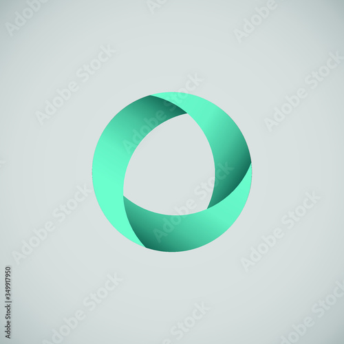 Blue circle logo vector illustration,
