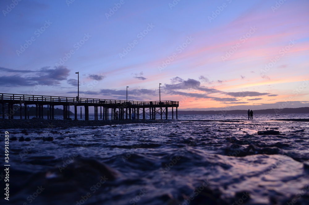 sunset on the pier