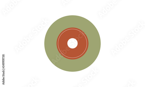 Colourful Flat Vector CD Icon