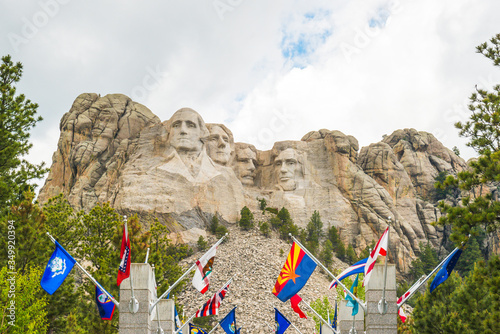 Mount Rushmore National Memorial on sunny day,South Dakota,usa. 