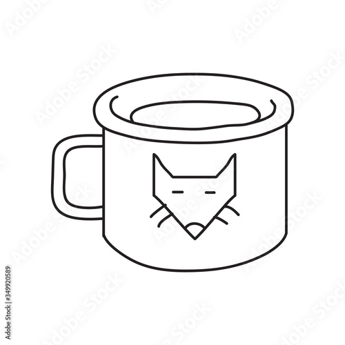 Vector stock illustration with single object: interior element, hand drawn, doodle style.