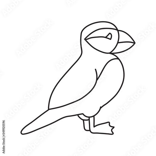 Vector stock illustration with single object: animal, hand drawn, doodle style.