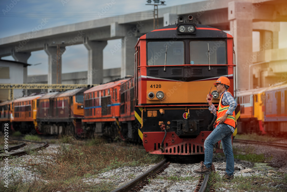 worker on railway worker on railway