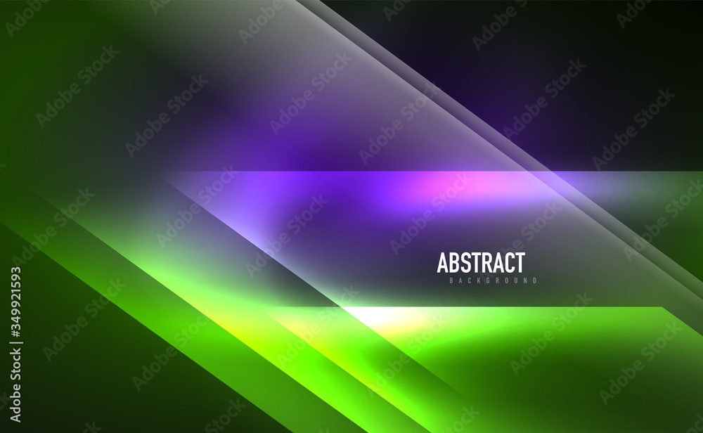 Dynamic neon shiny abstract background. Trendy abstract layout template for business or technology presentation, internet poster or web brochure cover, wallpaper Dynamic neon shiny abstract background. Trendy abstract layout template for business or technology presentation, internet poster or web brochure cover, wallpaper
