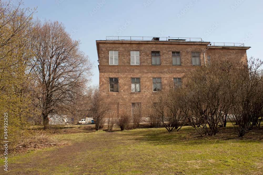 old abandoned building in autumn