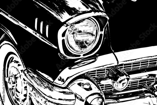 vintage car vector illustration