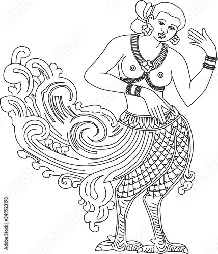 Traditioned Sri Lankan woodcraft Lee Katayam artwork illustration kinduri,  line art can be used for laser cut ann book covers 