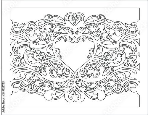 Invitation card design suits laser cut