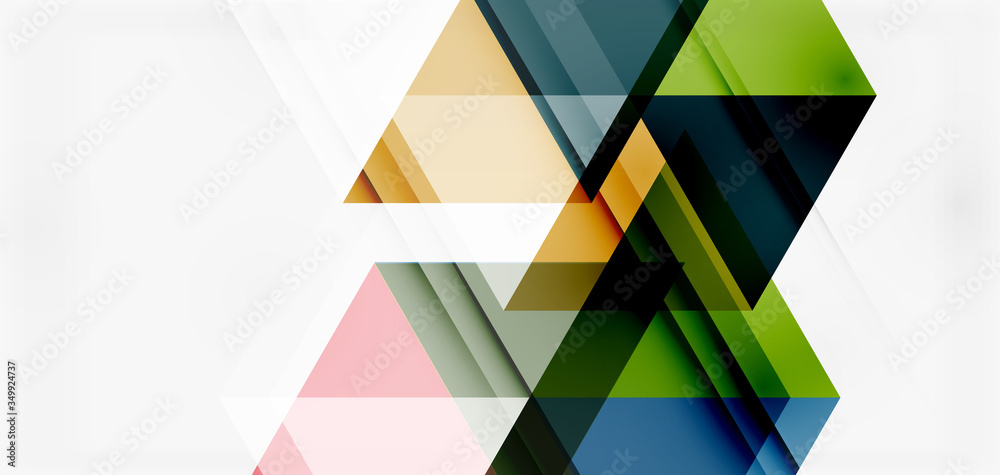 Geometric abstract background, mosaic triangle and hexagon shapes. Trendy abstract layout template for business or technology presentation, internet poster or web brochure cover, wallpaper Geometric abstract background, mosaic triangle and hexagon shapes. Trendy abstract layout template for business or technology presentation, internet poster or web brochure cover, wallpaper