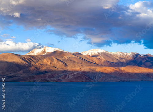 Beautiful Tso Moriri lake in Changthang Plateau in Ladakh  Jammu and Kashmir state  Northern India