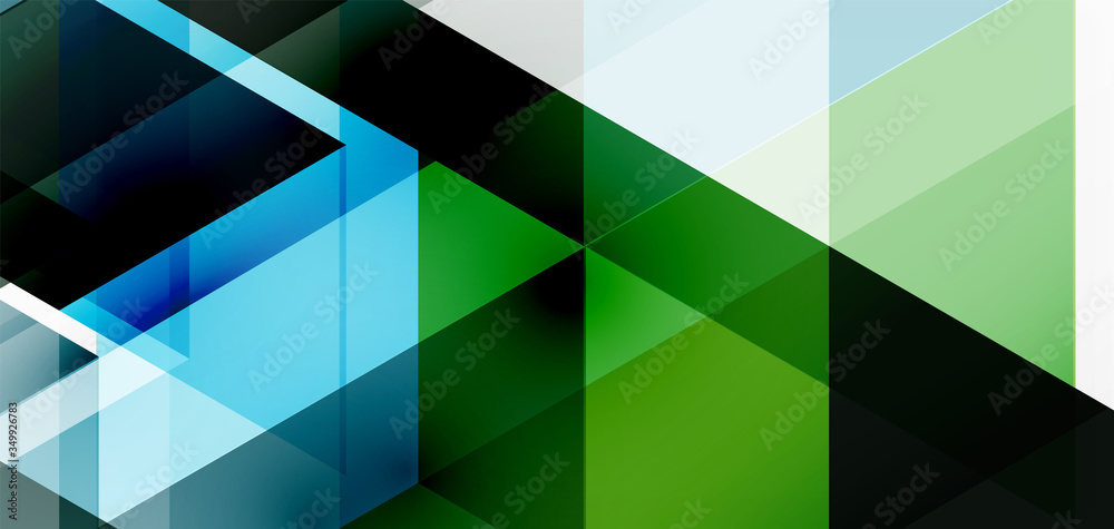 Geometric abstract background, mosaic triangle and hexagon shapes. Trendy abstract layout template for business or technology presentation, internet poster or web brochure cover, wallpaper Geometric abstract background, mosaic triangle and hexagon shapes. Trendy abstract layout template for business or technology presentation, internet poster or web brochure cover, wallpaper