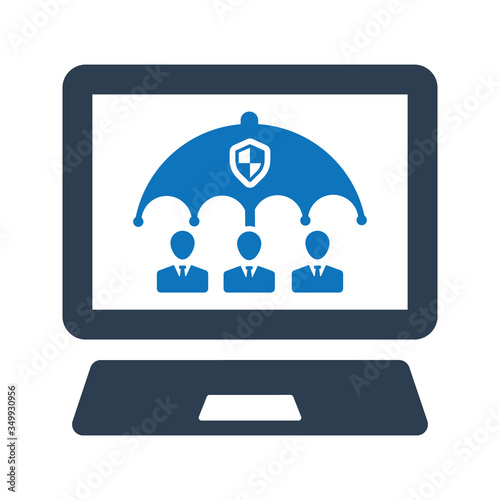 Online insurance icon