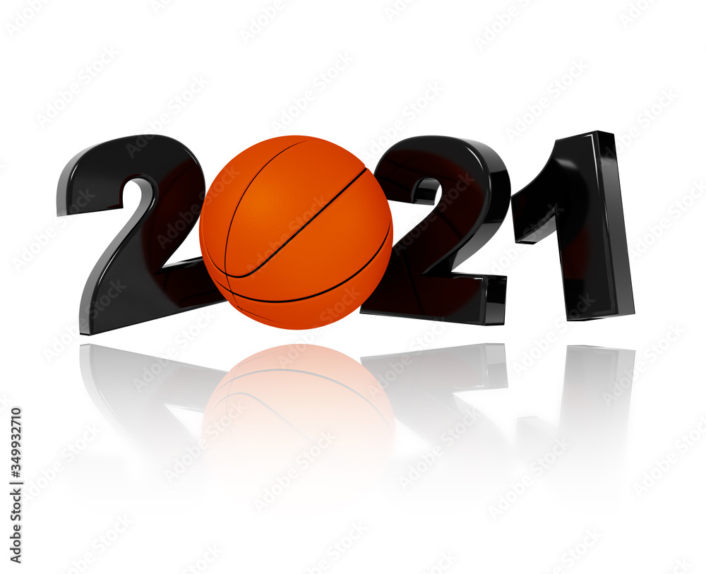 Basketball 2021 Design with a reflection