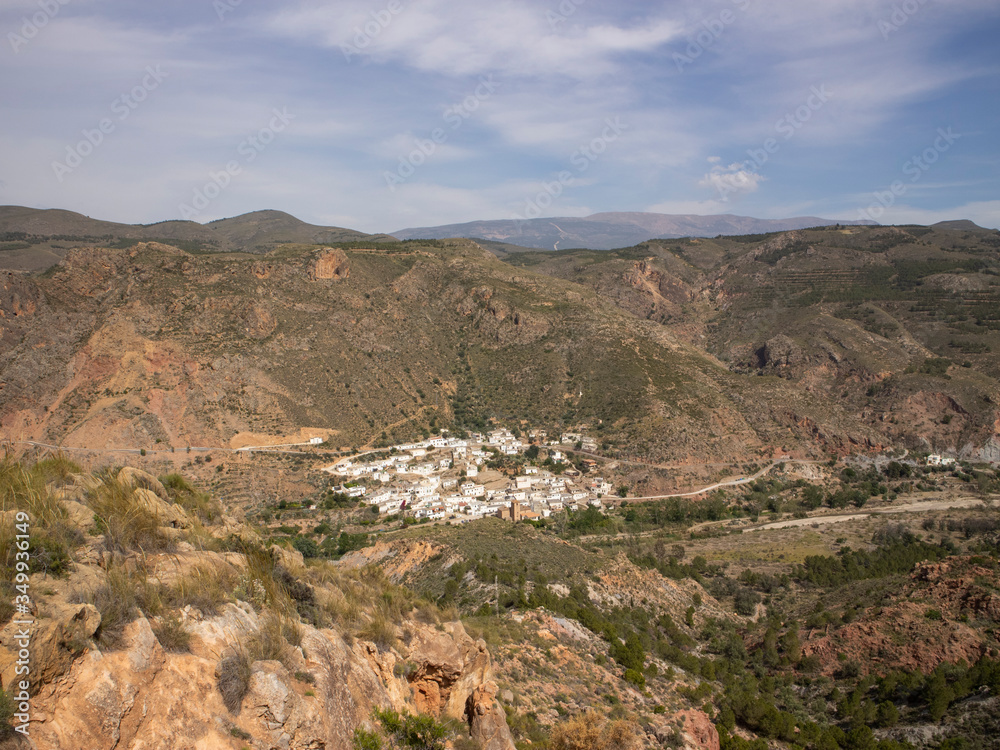 Fototapeta premium Darrical, small town surrounded by mountains in southern Spain