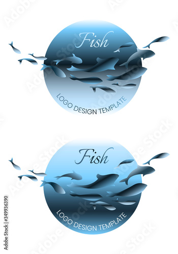 Fish logo design templates for fish merchant or seafood restaurant.