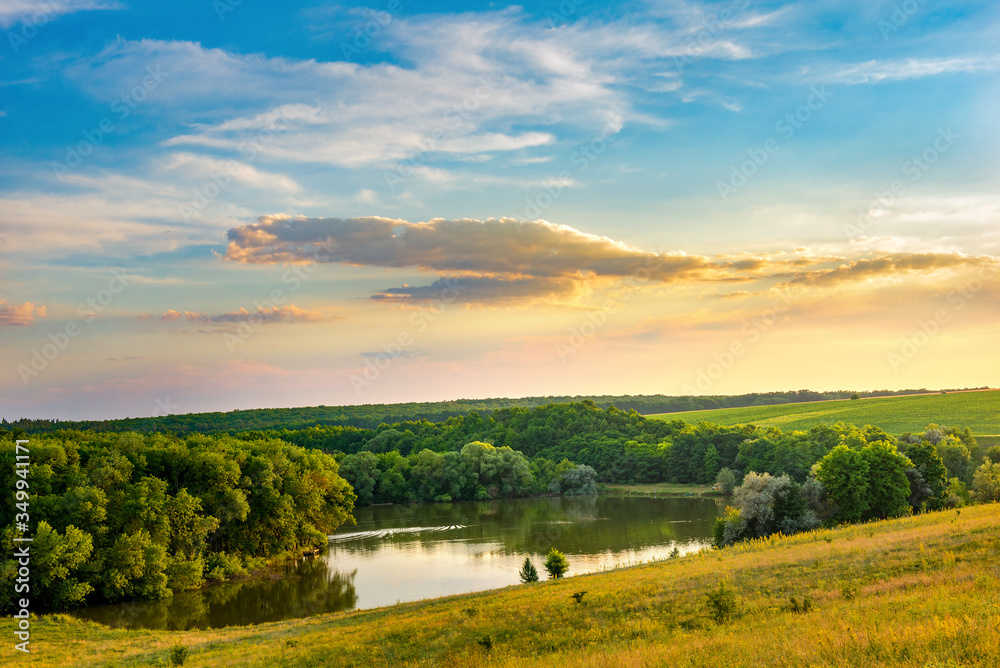 Lake in hills