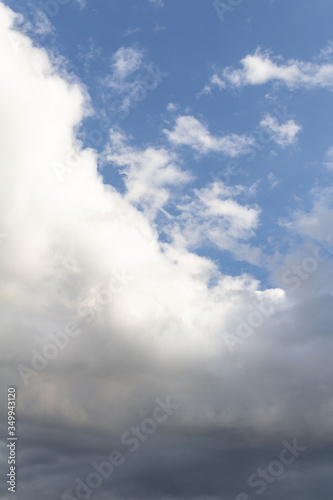 white gray clouds on blue sky