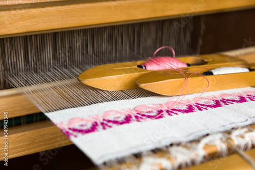 Old traditional weaving mac...
