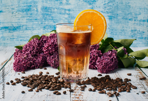 Coffee with summer vibes. Cold brew coffee