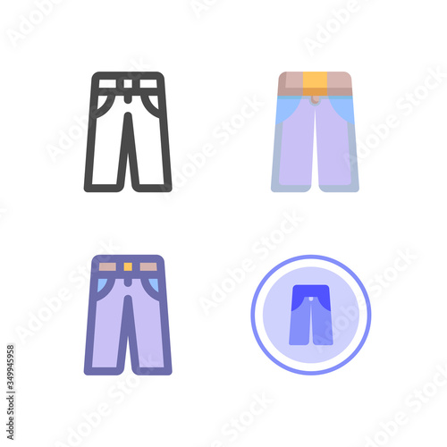 pants icon pack isolated on white background. for your web site design  logo  app  UI. Vector graphics illustration and editable stroke. EPS 10.
