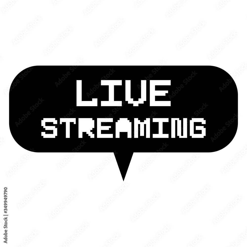 Obraz premium Live streaming icons. Button of live streaming, broadcasting, online stream. Lower third template for tv, shows, movies and live performances. Vector