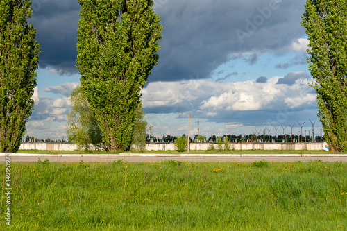 industrial landscape on the outskirts of the city