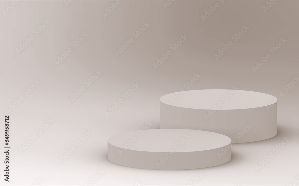 3d brown cream cylinder podium minimal studio background. Abstract 3d geometric shape object illustration render. Display for cosmetic perfume fashion product. 3d brown cream cylinder podium minimal studio background. Abstract 3d geometric shape object illustration render. Display for cosmetic perfume fashion product.