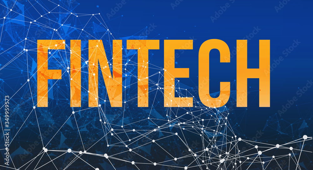 Fintech Theme with abstract network lines and patterns