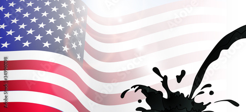 Oil business issue creative text poster. Use it for advertising or business design. Vector illustration.