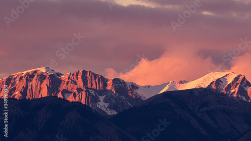 Rocky Mountains, glühende Berge
