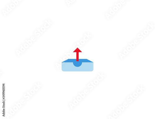 Outbox tray vector flat icon. Isolated inbox email emoji illustration