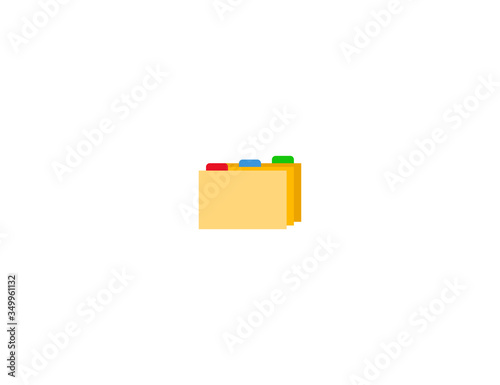 File folders vector flat icon. Isolated manilla folder emoji illustration 