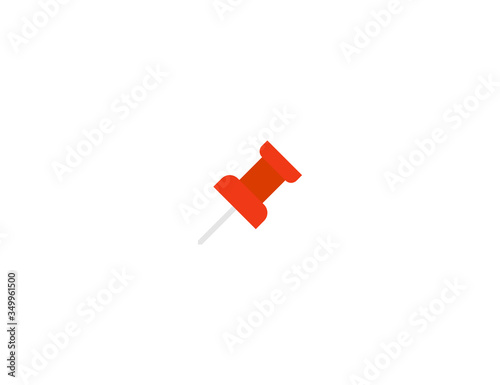 Pushpin vector flat icon. Isolated push pin emoji illustration 