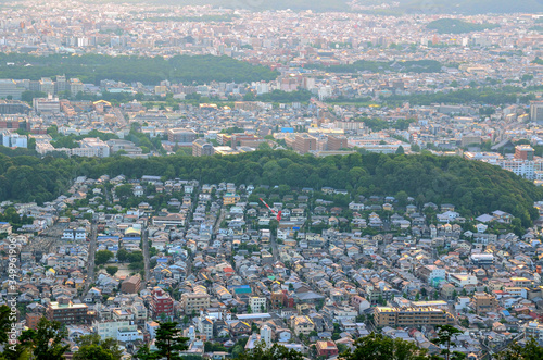 Fototapeta Naklejka Na Ścianę i Meble -  京都の大文字山からの眺め