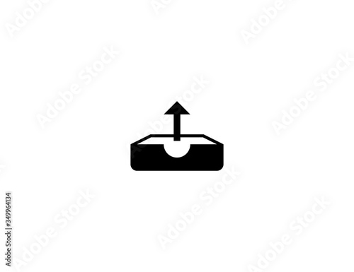 Outbox tray vector flat icon. Isolated inbox email emoji illustration