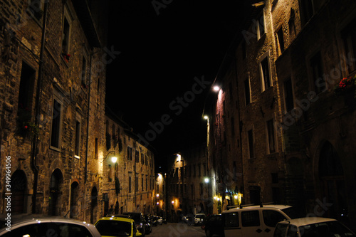 Gubbio: night view.