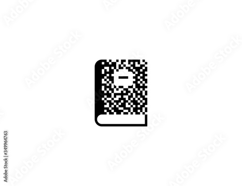 Notebook vector flat icon. Isolated notebook emoji illustration