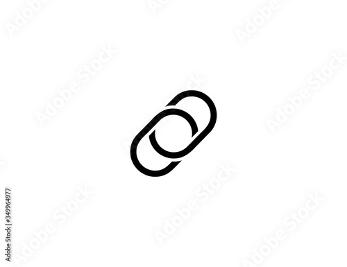 Link vector flat icon. Isolated linked chain emoji illustration