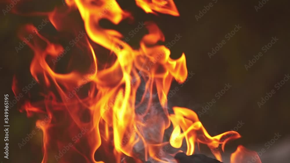 Close up grill fire outdoor Close up grill fire outdoor