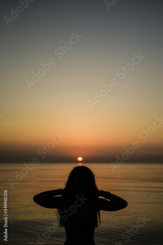

Beautiful sunset near the sea